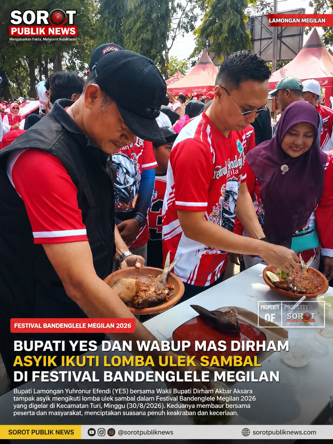 Bupati YES dan Wabup Dirham Ikut Ulek Sambal, Festival Bandenglele Megilan Diminta Jadi Agenda Tahunan