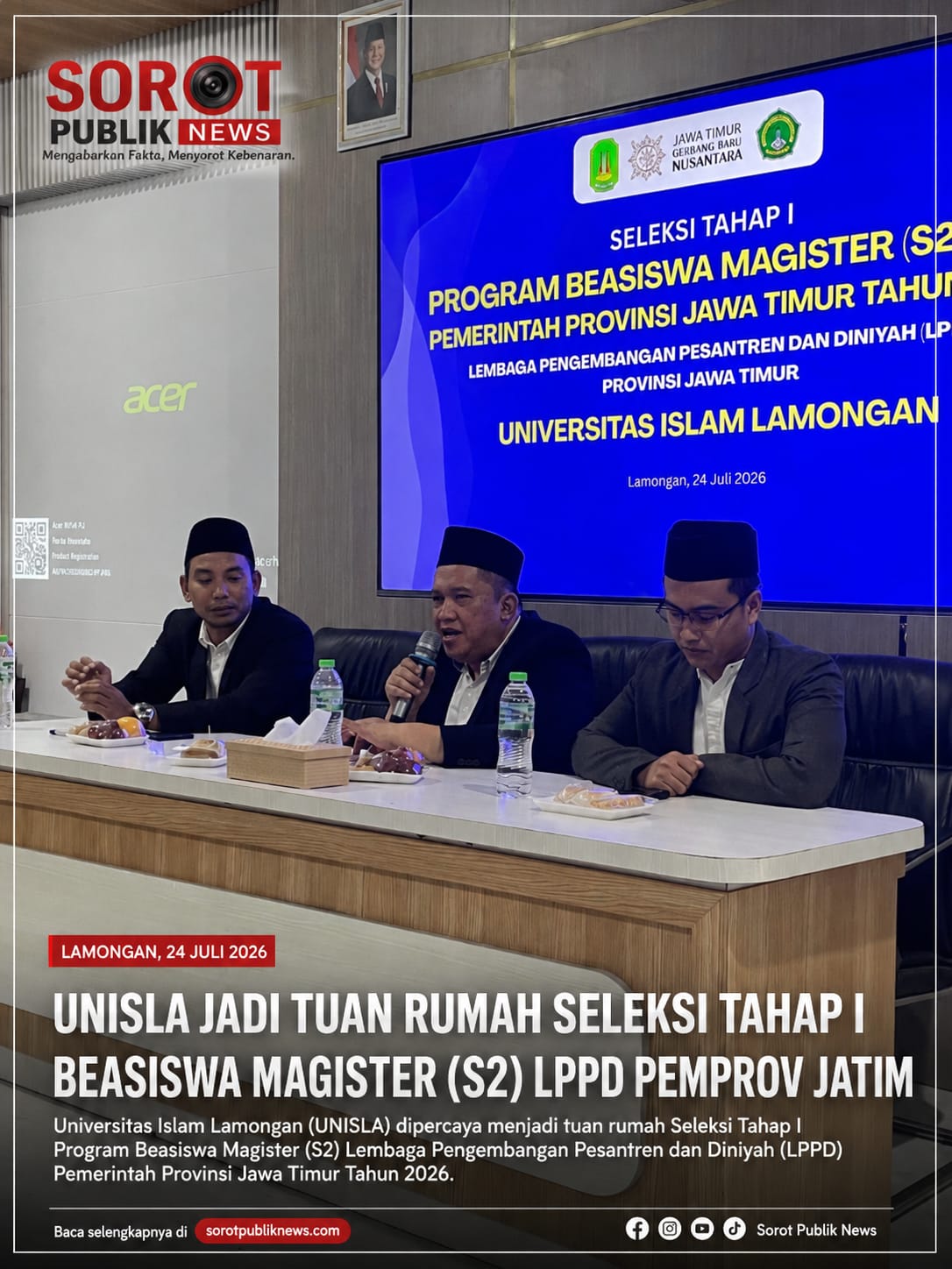 UNISLA Dipercaya Jadi Tuan Rumah Seleksi Tahap I Beasiswa Magister (S2) LPPD Pemprov Jawa Timur