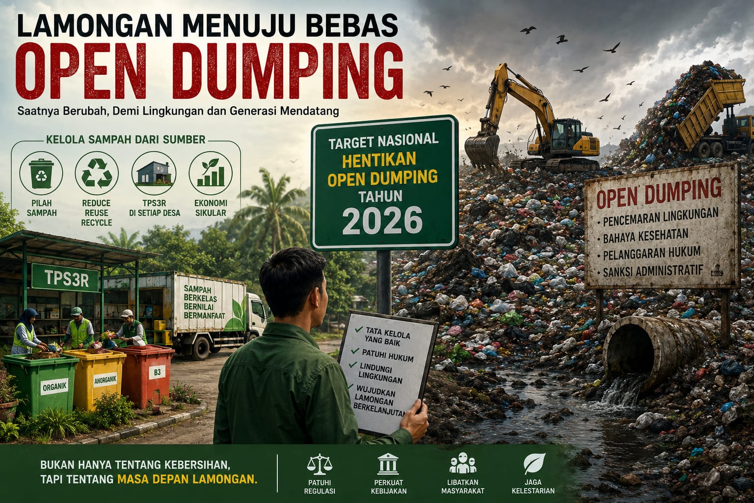 Menakar Kesiapan Lamongan Mengakhiri Praktik Open Dumping di TPA Tambakrigadung