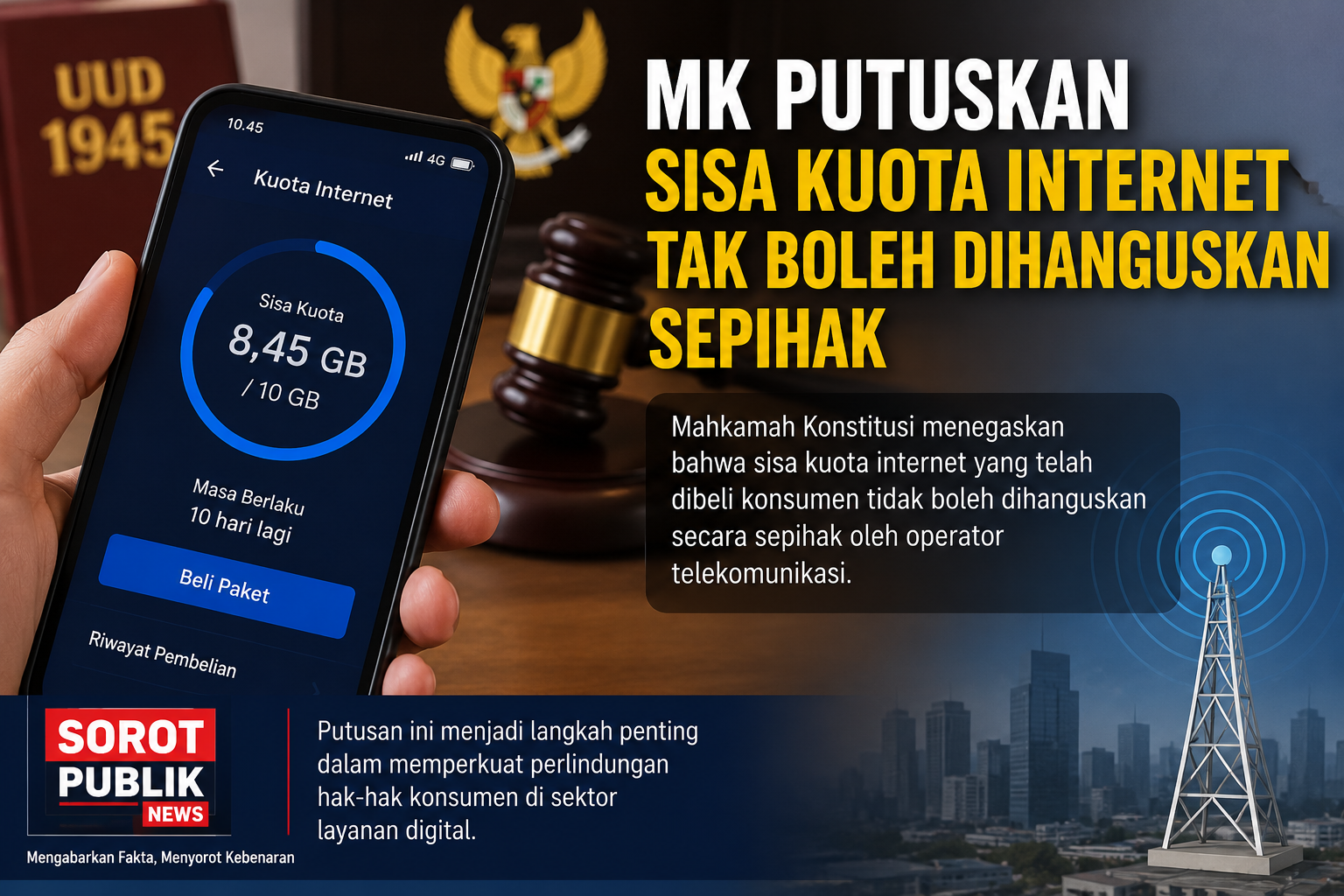 MK Putuskan Sisa Kuota Internet Tak Boleh Hangus Sepihak, Operator Wajib Berikan Opsi Perlindungan