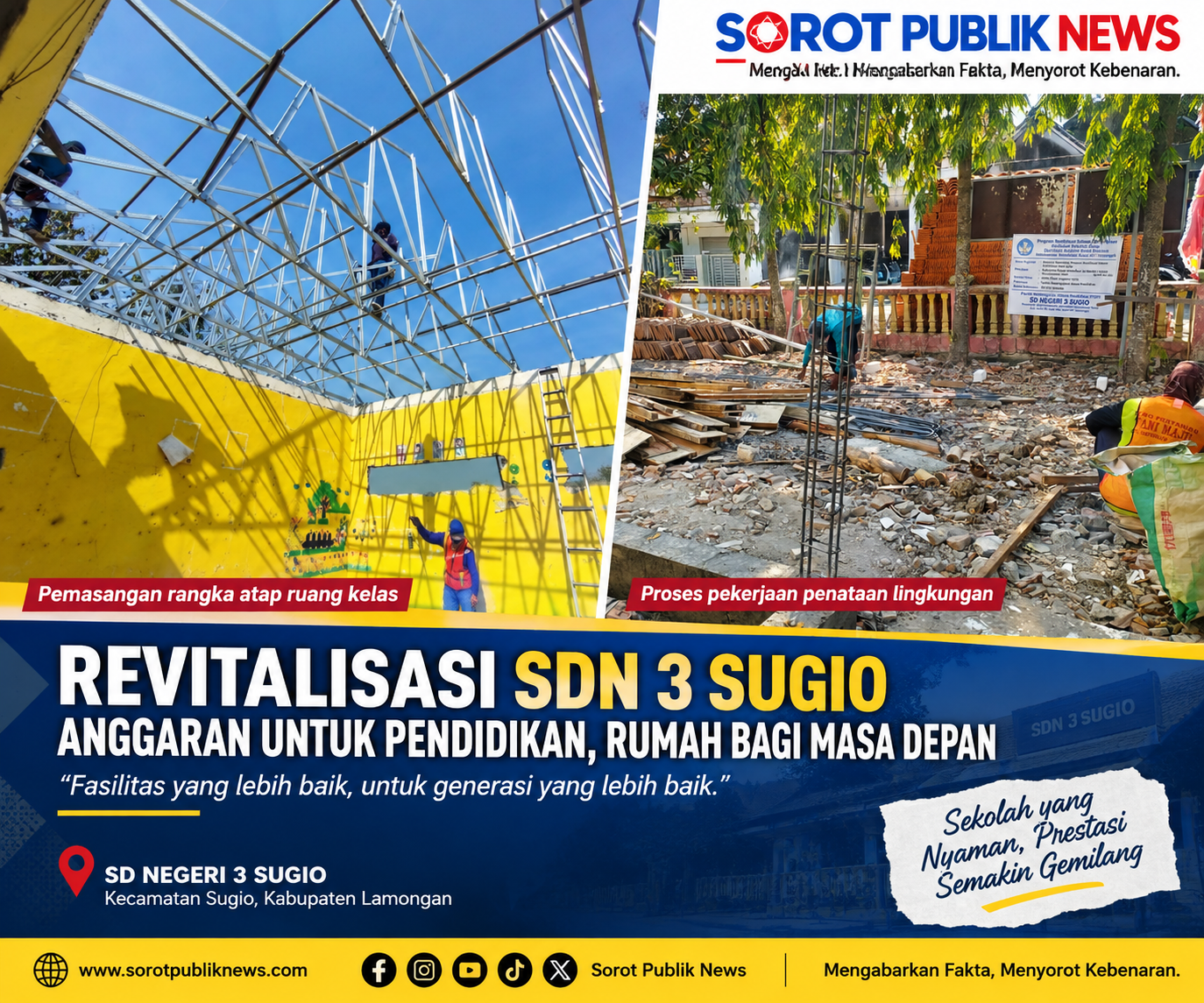 SDN 3 Sugio Dapat Anggaran Revitalisasi Rp939,7 Juta, Kepala Sekolah Jelaskan P2SP dan Pengelolaannya