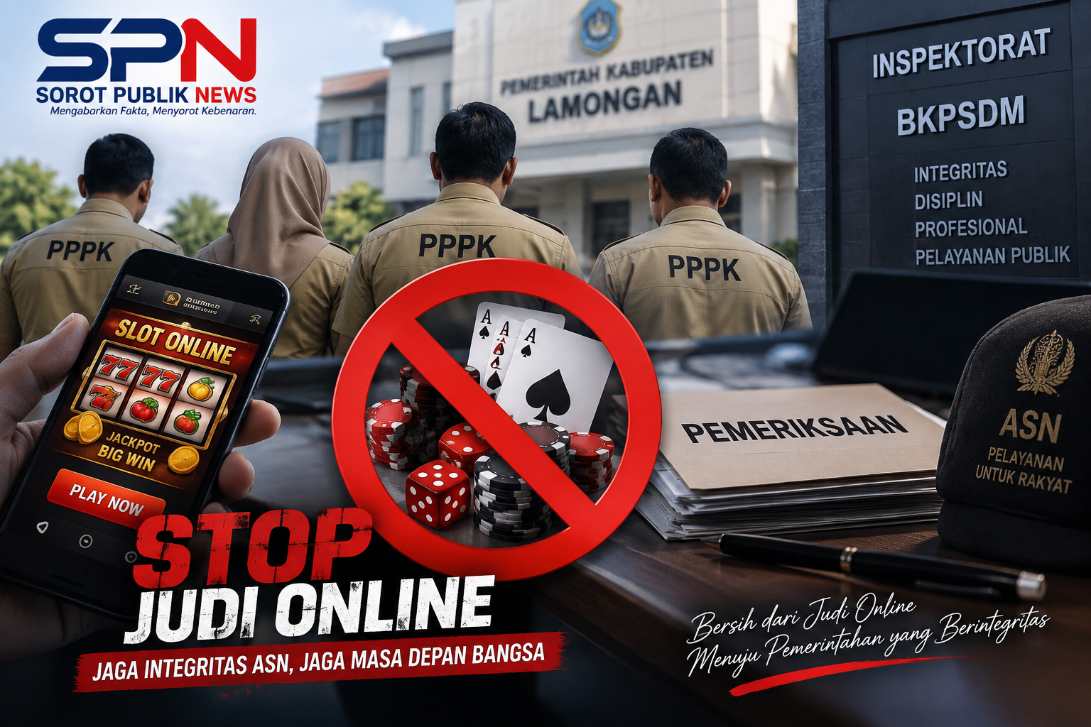 Empat PPPK SDM PKH Lamongan Terindikasi Judi Online, Jalani Pemeriksaan Internal
