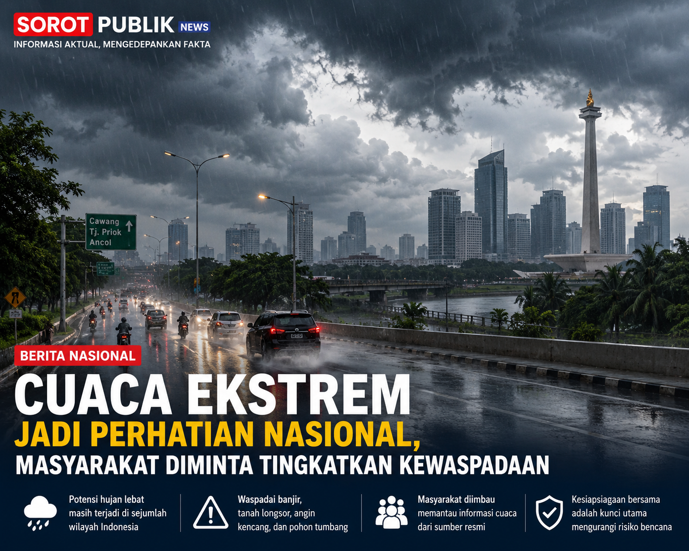 Cuaca Ekstrem Jadi Perhatian Nasional, Masyarakat Diminta Tingkatkan Kewaspadaan