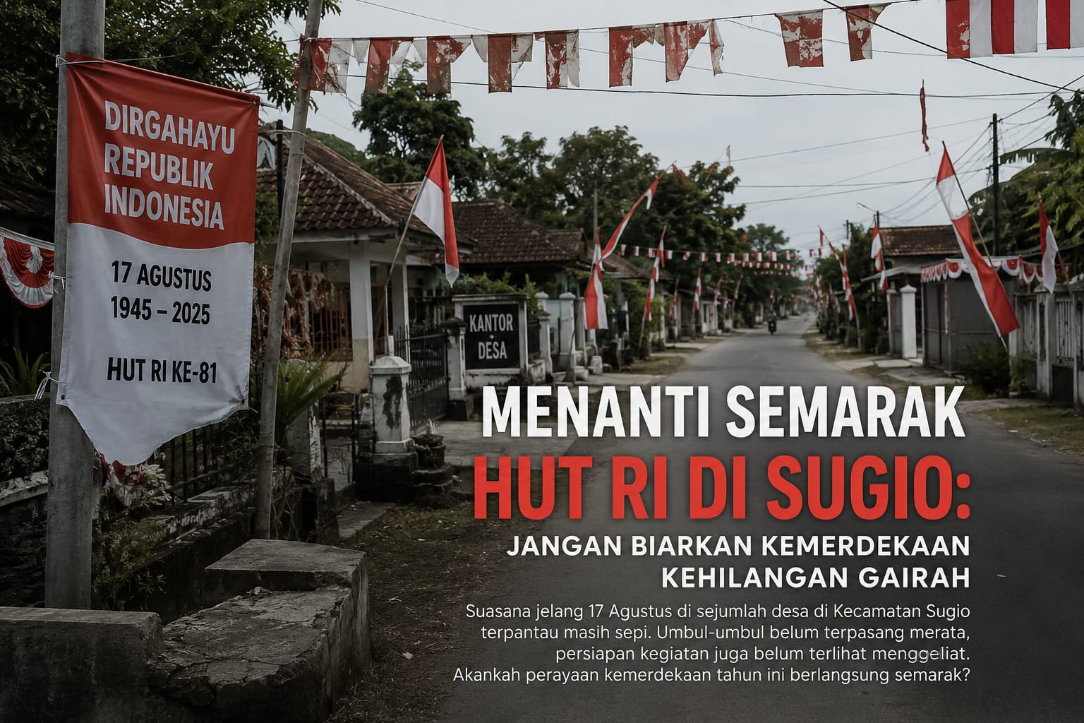 Menanti Semarak HUT RI di Sugio: Jangan Biarkan Kemerdekaan Kehilangan Gairah